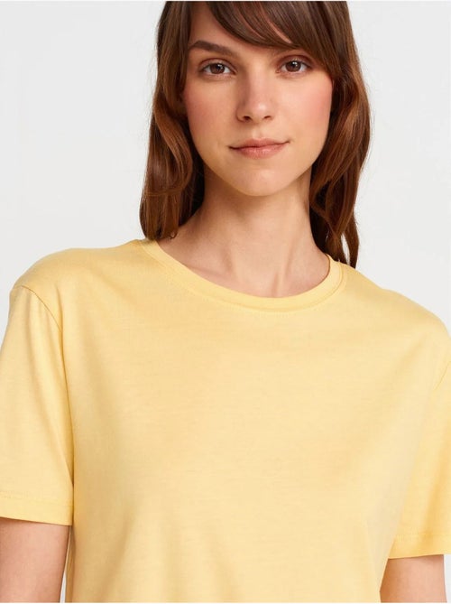 DILVIN T-shirt Femme En Coton Et Modal À Col Rond - Kiabi DILVIN T-shirt Femme En Coton Et Modal À Col Rond - Kiabi