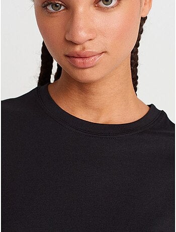 DILVIN T-shirt Femme En Coton Et Modal À Col Rond