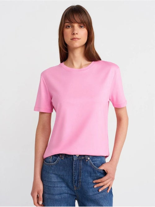 DILVIN T-shirt Femme En Coton Et Modal À Col Rond - Kiabi DILVIN T-shirt Femme En Coton Et Modal À Col Rond - Kiabi