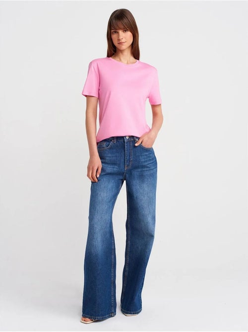 DILVIN T-shirt Femme En Coton Et Modal À Col Rond - Kiabi DILVIN T-shirt Femme En Coton Et Modal À Col Rond - Kiabi