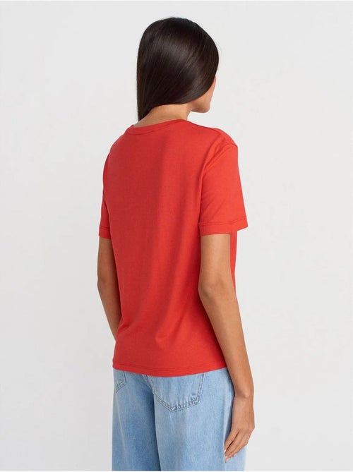 DILVIN T-shirt Femme En Coton Et Modal À Col Rond - Kiabi DILVIN T-shirt Femme En Coton Et Modal À Col Rond - Kiabi