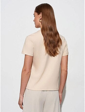 Dilvin t-shirt femme uni à col rond