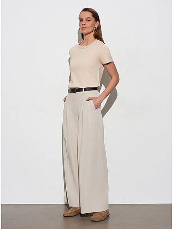Dilvin t-shirt femme uni à col rond