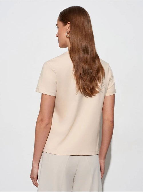 DILVIN T-shirt femme uni à col rond - Kiabi
