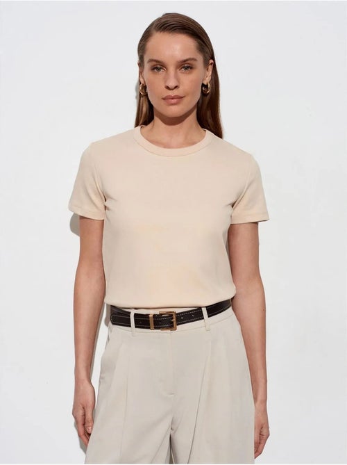 DILVIN T-shirt femme uni à col rond - Kiabi