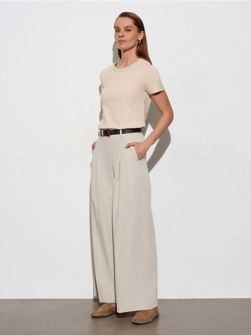 DILVIN T-shirt femme uni à col rond - Kiabi
