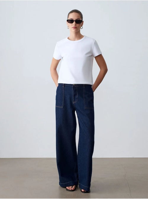 DILVIN T-shirt femme uni à col rond - Kiabi