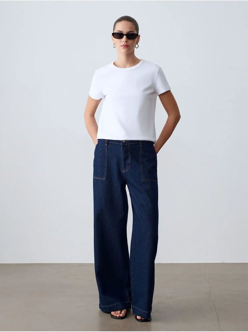 DILVIN T-shirt femme uni à col rond Blanc - Kiabi