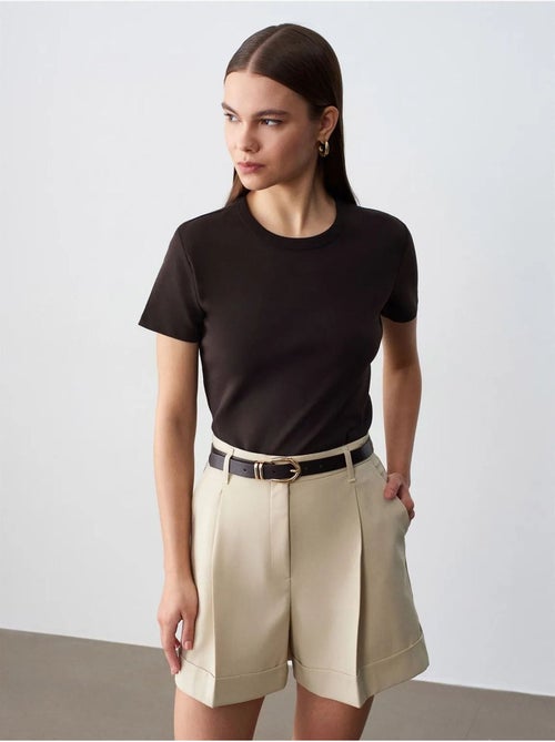 DILVIN T-shirt femme uni à col rond - Kiabi DILVIN T-shirt femme uni à col rond - Kiabi