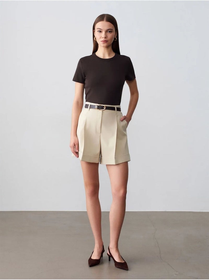 DILVIN T-shirt femme uni à col rond Noir - Kiabi