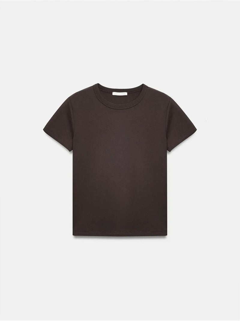 DILVIN T-shirt femme uni à col rond Noir - Kiabi