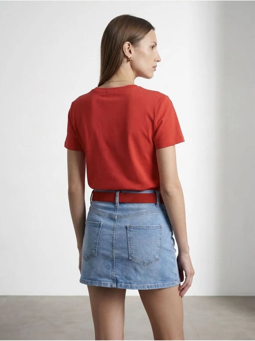 DILVIN T-shirt femme uni à col rond - Kiabi