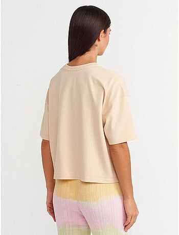 DILVIN T-shirt Oversize En Coton À Col Rond