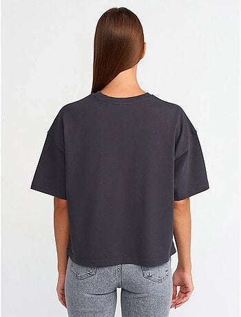 DILVIN T-shirt Oversize En Coton À Col Rond
