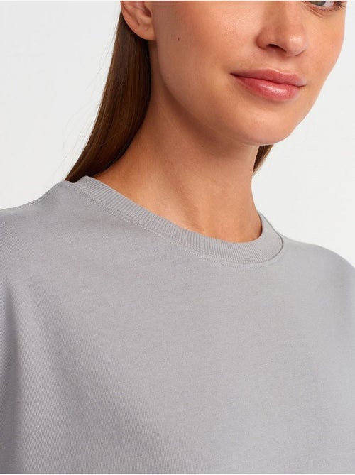 DILVIN T-shirt Oversize En Coton À Col Rond - Kiabi DILVIN T-shirt Oversize En Coton À Col Rond - Kiabi