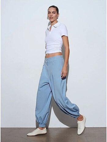DILVIN T-shirt Polo Court Femme, Coupe Slim