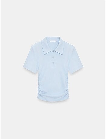 DILVIN T-shirt Polo Court Femme, Coupe Slim