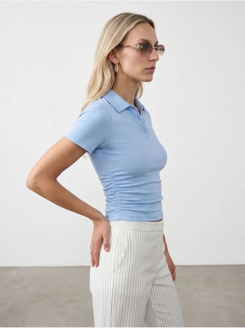 DILVIN T-shirt Polo Court Femme, Coupe Slim - Kiabi