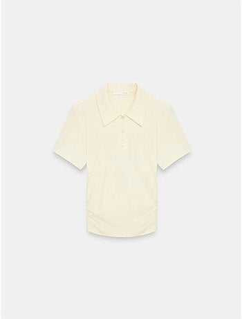 DILVIN T-shirt Polo Court Femme, Coupe Slim
