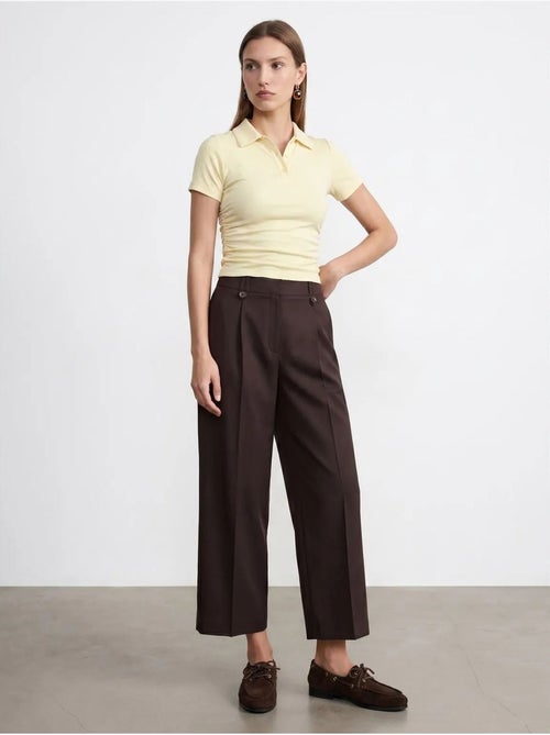 DILVIN T-shirt Polo Court Femme, Coupe Slim - Kiabi