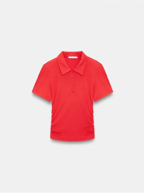 DILVIN T-shirt Polo Court Femme, Coupe Slim - Kiabi DILVIN T-shirt Polo Court Femme, Coupe Slim - Kiabi