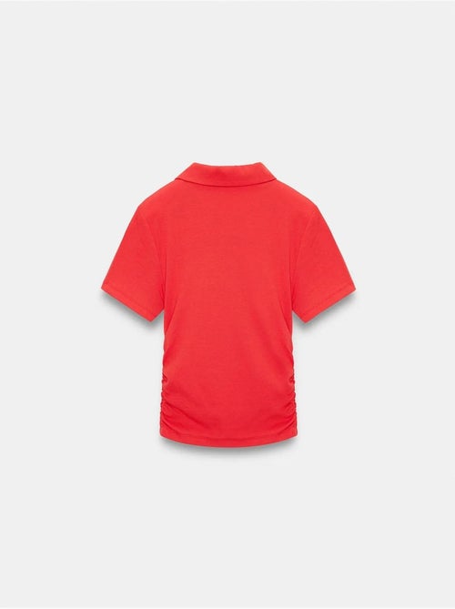 DILVIN T-shirt Polo Court Femme, Coupe Slim - Kiabi DILVIN T-shirt Polo Court Femme, Coupe Slim - Kiabi
