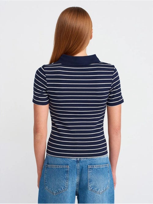 DILVIN T-shirt Polo Rayé Coupe Slim - Kiabi DILVIN T-shirt Polo Rayé Coupe Slim - Kiabi