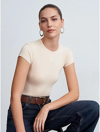 DILVIN T-shirt Slim À Col Rond