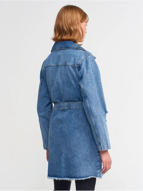 DILVIN Trench Long En Denim De Coton - Kiabi