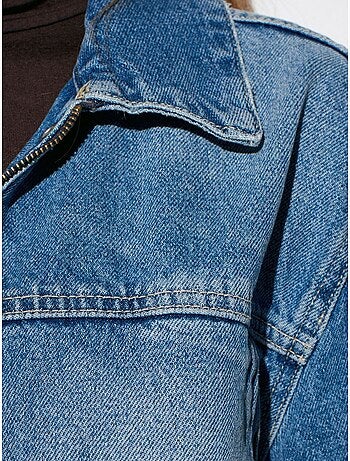 Dilvin veste en denim ceinturée pour femme
