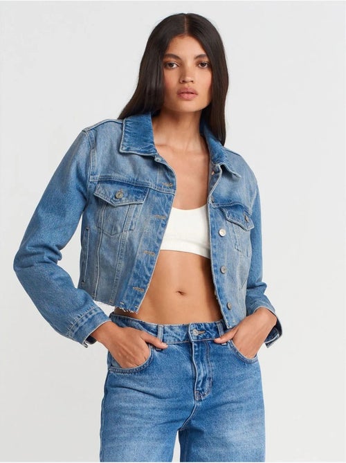 DILVIN Veste En Jean Courte Pour Femme - Kiabi