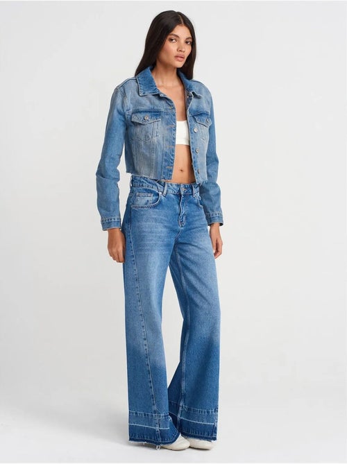 DILVIN Veste En Jean Courte Pour Femme - Kiabi