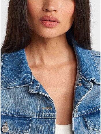 Dilvin veste en jean courte pour femme