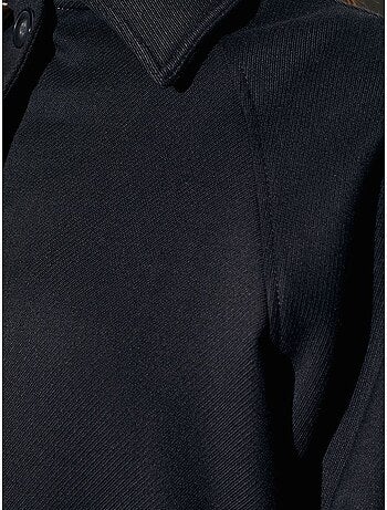 DILVIN Veste Oversize Tissée Effet Peluche, Boutonnée