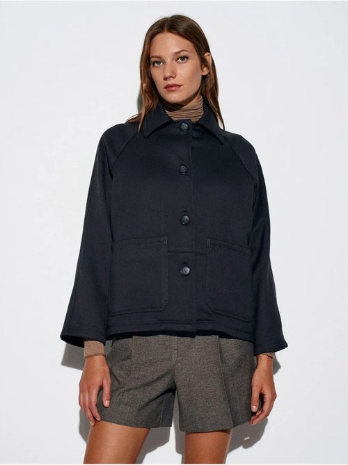 DILVIN Veste Oversize Tissée Effet Peluche, Boutonnée - Kiabi