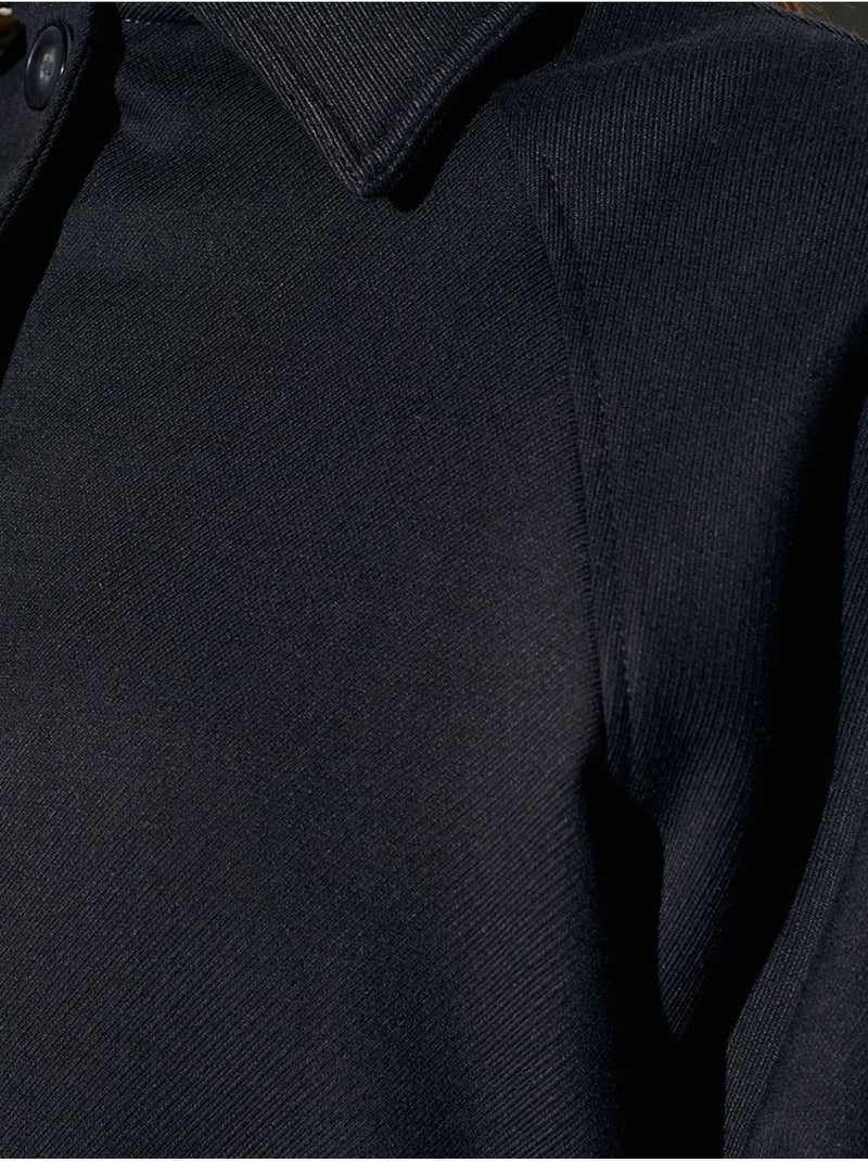 DILVIN Veste Oversize Tissée Effet Peluche, Boutonnée Noir - Kiabi