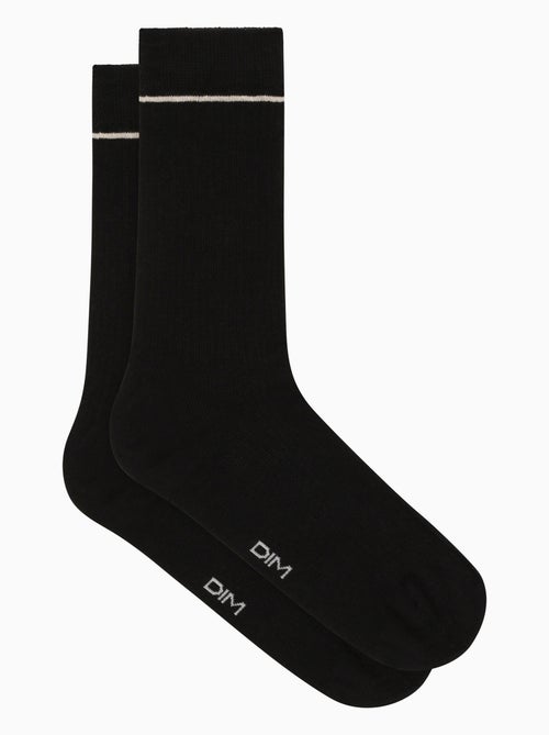 Dim Icons, Mi-chaussettes Unisexe effet côtelé - Kiabi