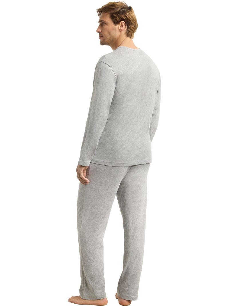 Dim Jersey, Ensemble pyjama manches longues Gris chiné - Kiabi