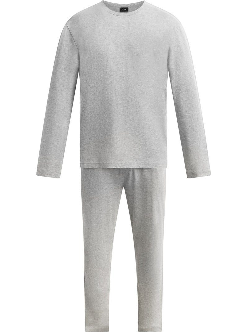 Dim Jersey, Ensemble pyjama manches longues Gris chiné - Kiabi