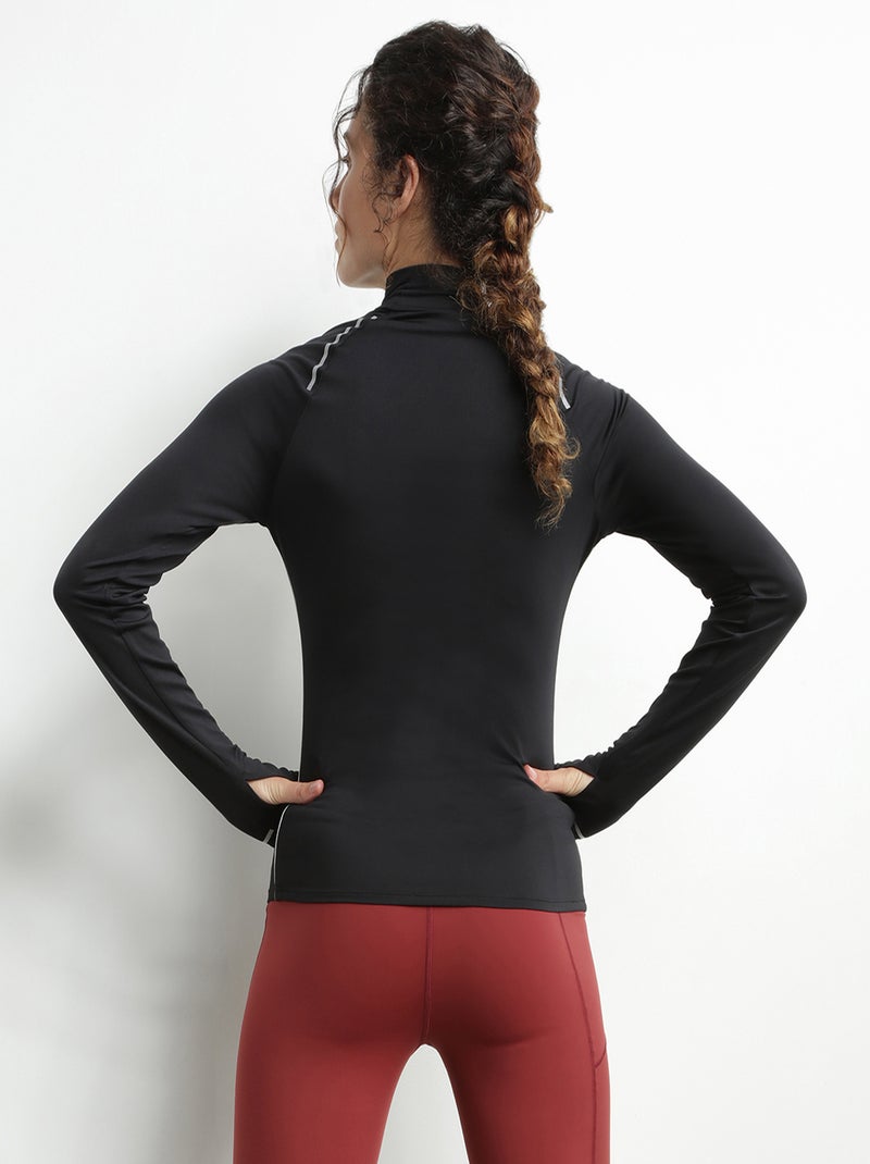 Dim Move, Haut de sport à col montant Noir - Kiabi