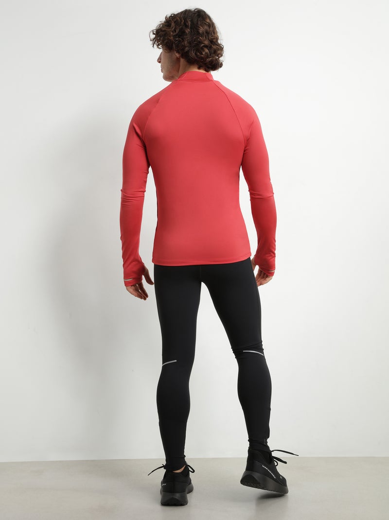 Dim Move, Haut de sport à col montant Rouge clair - Kiabi