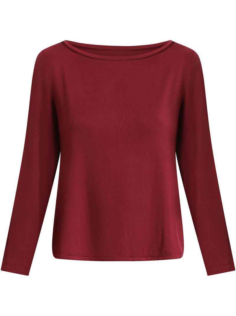 Dim Move, Haut de sport à manches longues Bordeaux - Kiabi