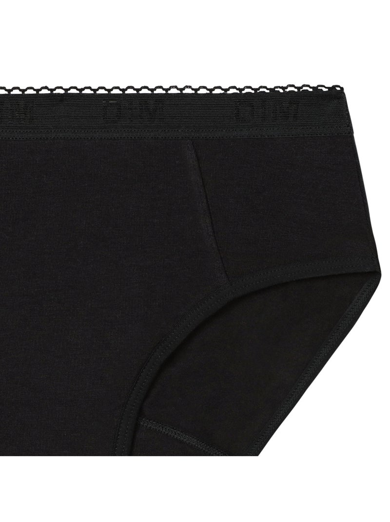 Dim My Protect, Culotte menstruelle ado flux moyen à abondant Noir - Kiabi