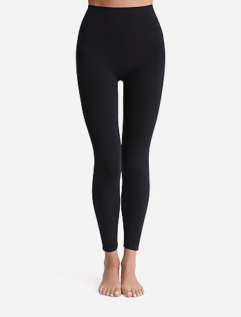 Dim Relax & Go, Legging effet cuir vegan noir mat