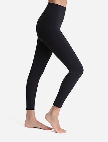 Dim Relax & Go, Legging effet cuir vegan noir mat