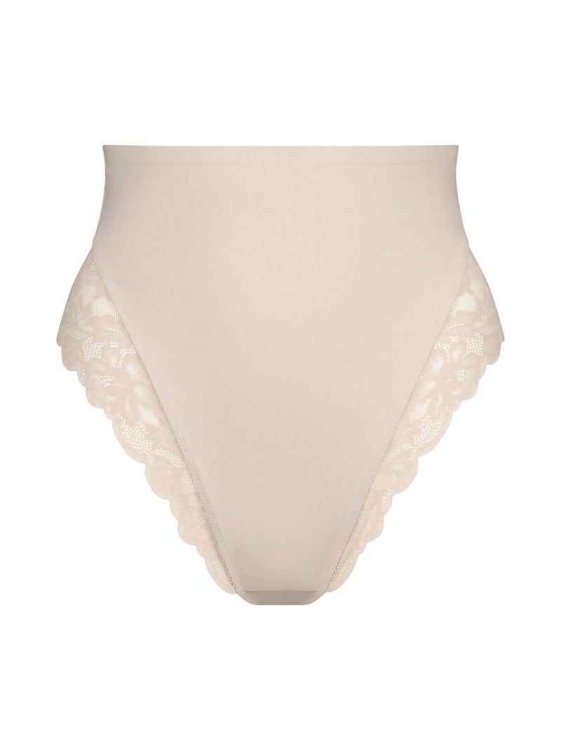Dim Silhouette, String galbant taille haute dentelle Beige argile - Kiabi