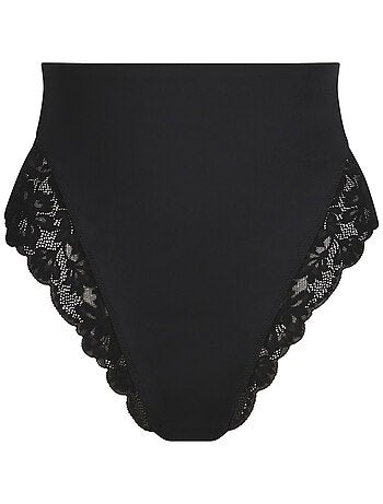 Dim Silhouette, String galbant taille haute dentelle
