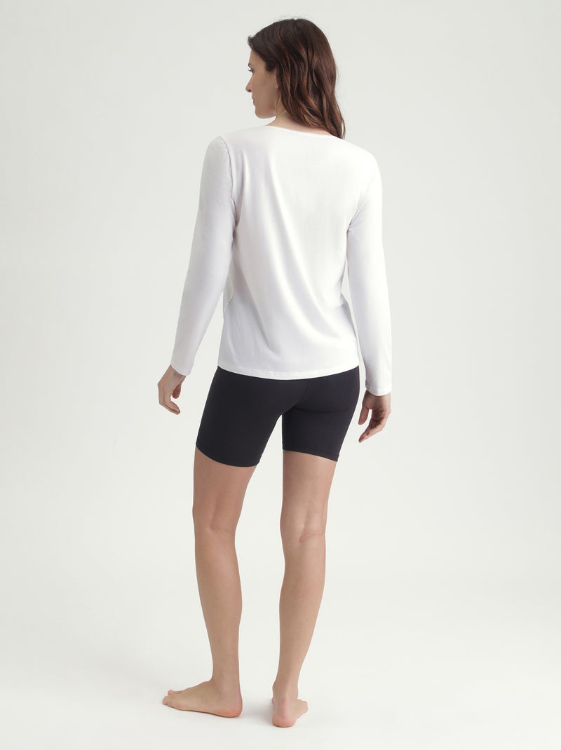 Dim Thermal, T-shirt Isolant Col V Blanc - Kiabi
