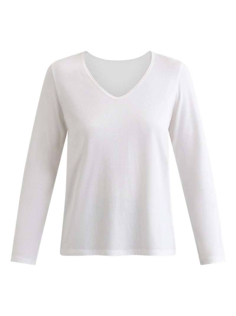Dim Thermal, T-shirt Isolant Col V Blanc - Kiabi