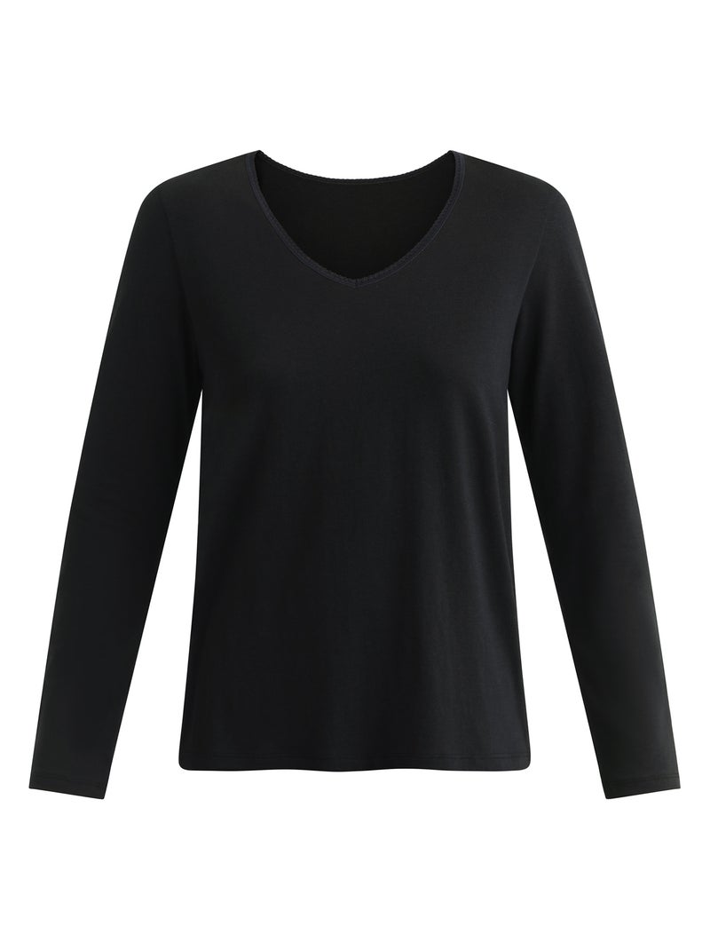 Dim Thermal, T-shirt Isolant Col V Noir - Kiabi
